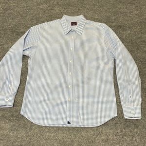 UNTUCKit blue check cotton button down shirt size XL